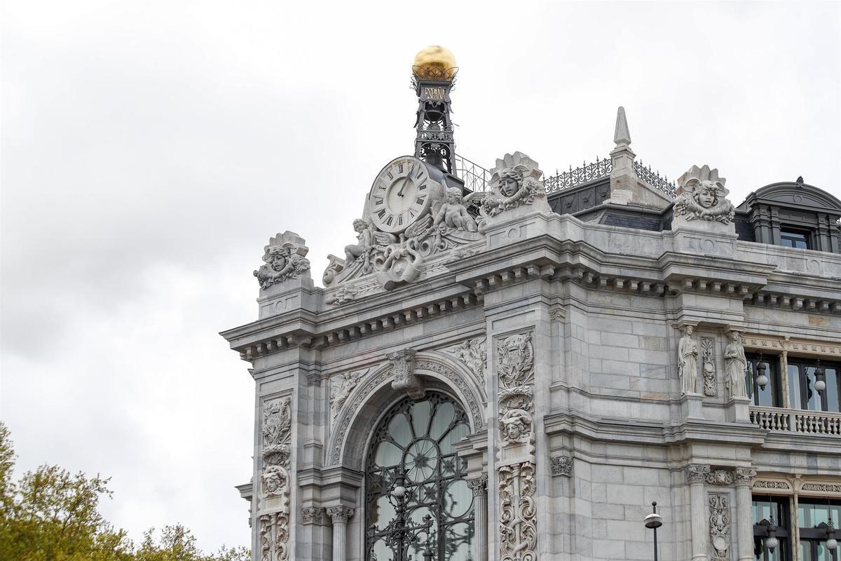 Fachada de la sede del Banco de España en Madrid.