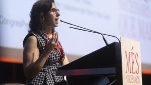 La periodista de investigación en The New York Times y ganadora de un premio Pulitzer, Jodi Kantor, este viernes en Barcelona.