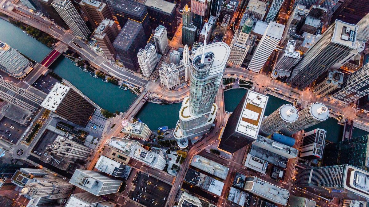 Trump Tower Chicago Aerial
