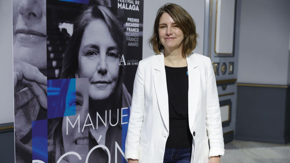 La directora de producción Manuela Ocón recibió el Premio Ricardo Franco en la pasada edición del Festival de Málaga.