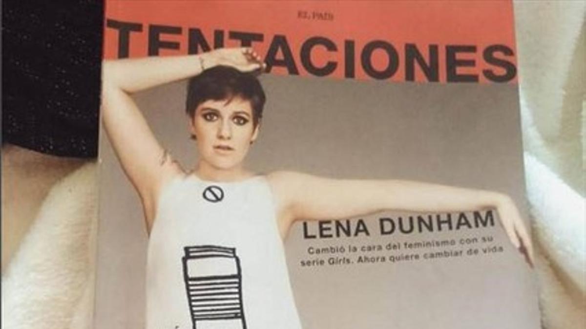 Lena Dunham denuncia a 'El País' en Instagram por retocar una foto suya para la portada de 'Tentaciones'.