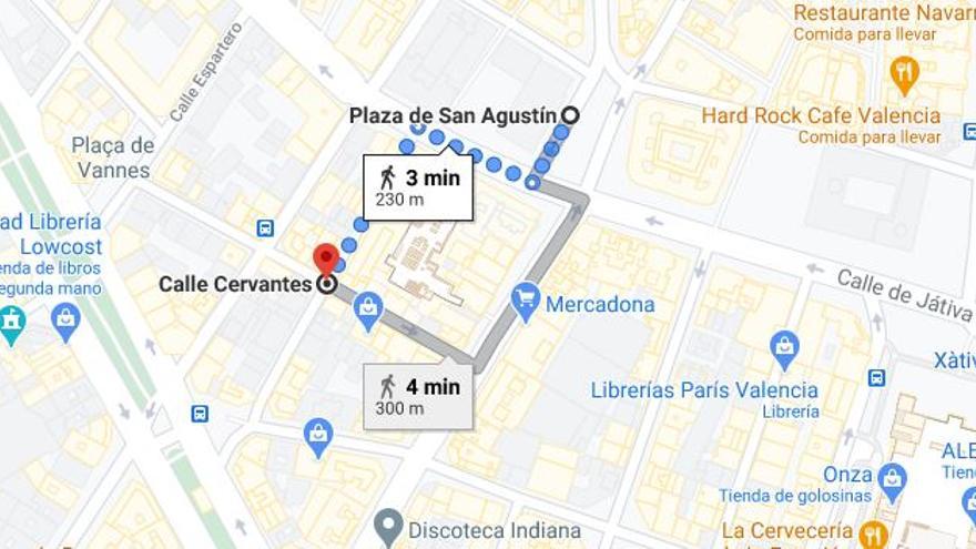 Distancia que recorrió el ladrón antes de ser detenido por la policía.