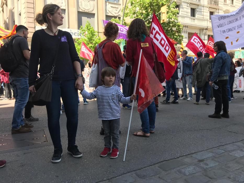 Manifestació del primer de maig a la ciutat de Girona