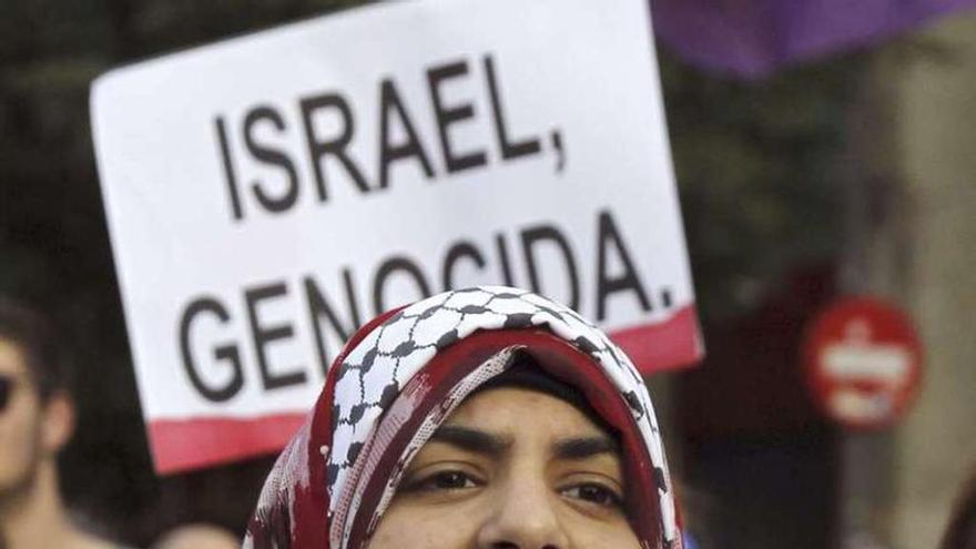 Manifestación en Madrid en protesta por el ataque israelí a Gaza.