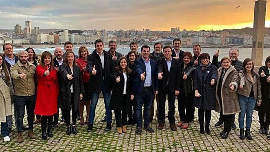 Caballero, en la presentación de la candidatura por A Coruña.