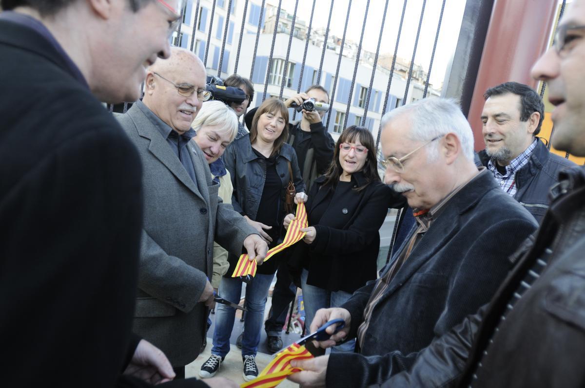 Obertura als vianants de la passarel·la de les Escodines, el novembre del 2010