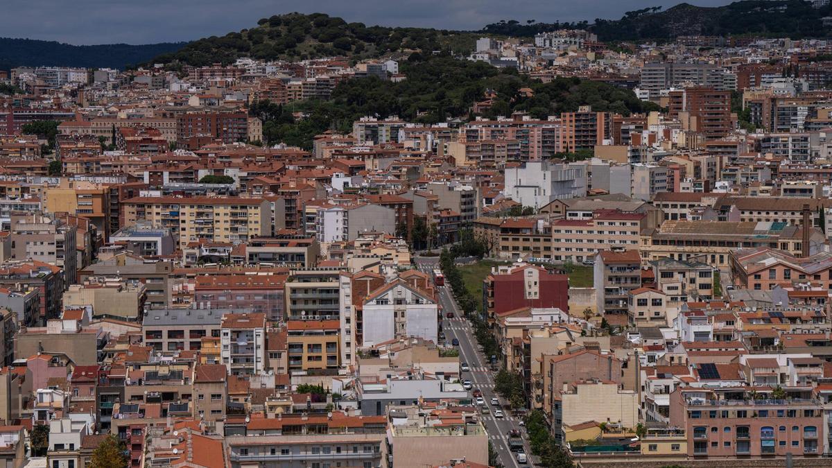 Vista aérea de la ciudad de Mataró desde la futura Torre Barceló.