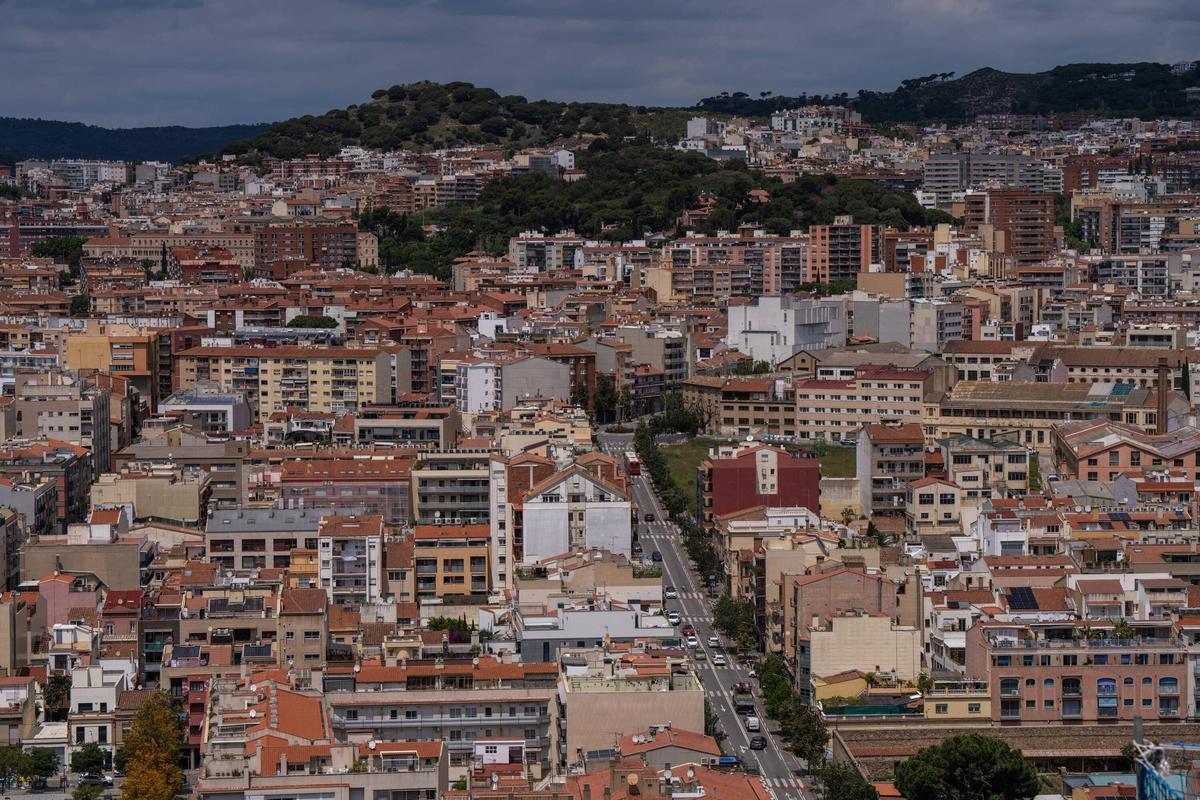 Vista aérea de la ciudad de Mataró desde la futura Torre Barceló.