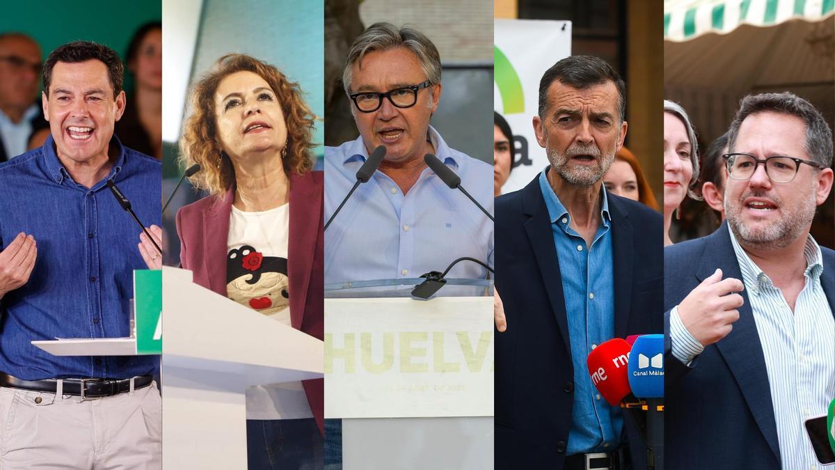 Candidatos a las elecciones de Andalucía del 17M.