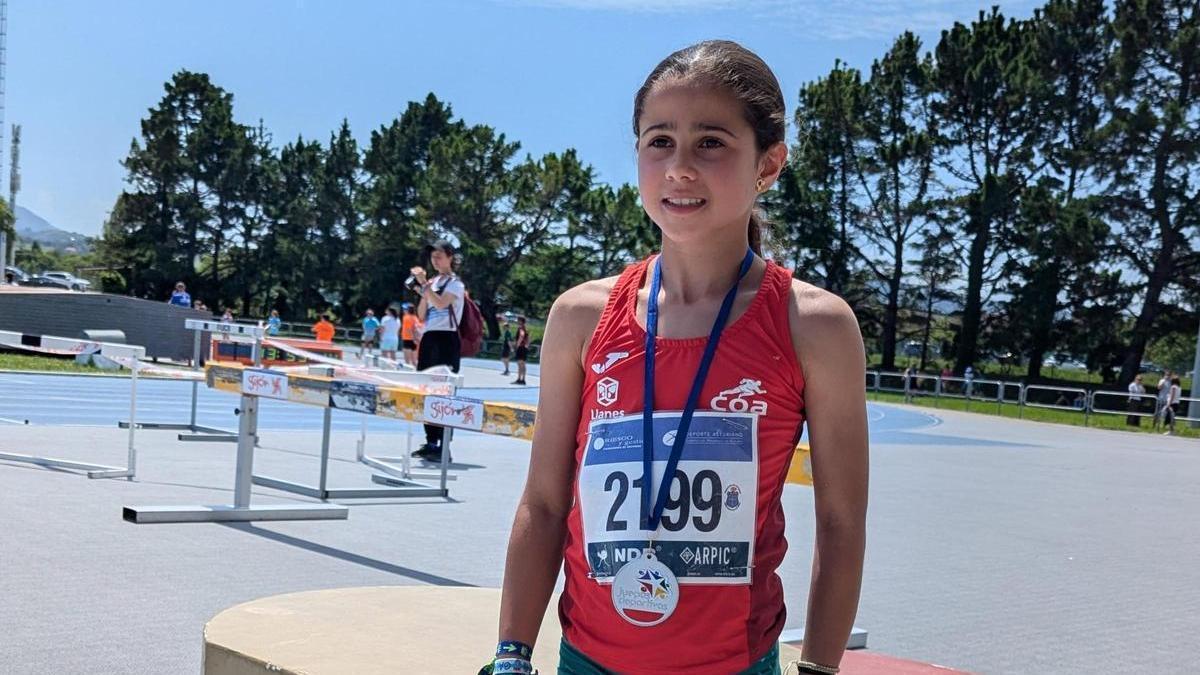La joven atleta riosellana