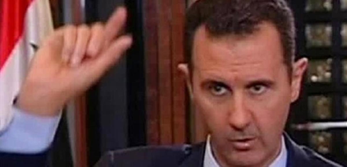 Imatge de vídeo de l’entrevista concedida per Assad al periodista nord-americà Charlie Rose, aquest diumenge. Imatge de vídeo de l’entrevista concedida per Assad al periodista nord-americà Charlie Rose, aquest diumenge.