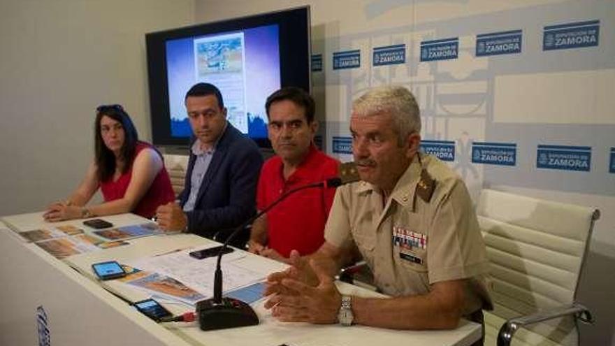 Selene Martín, Manuel Martín, Gaspar Corrales y el coronel Cuéllar.