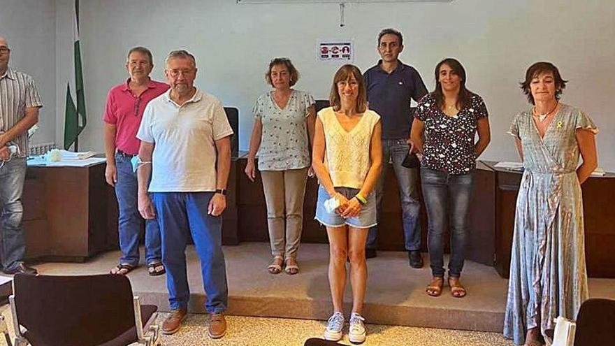 Els membres de la nova executiva comarcal d&#039;ERC a la Cerdanya, amb Àngell Llobell al capdavant