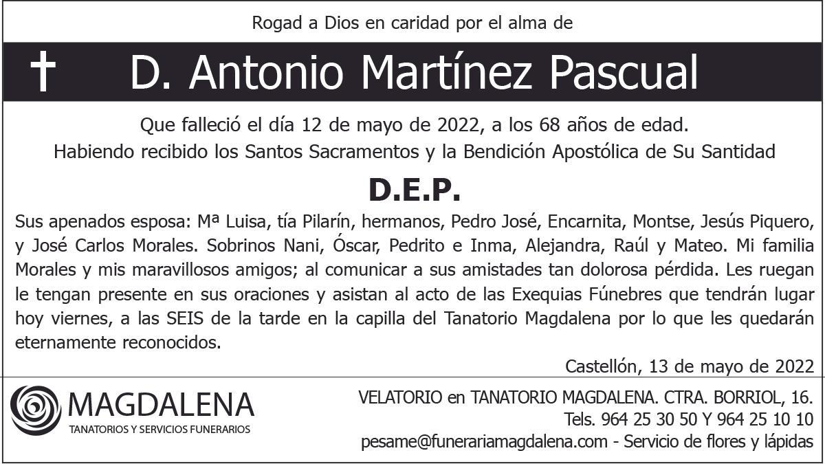 D. Antonio Martínez Pascual