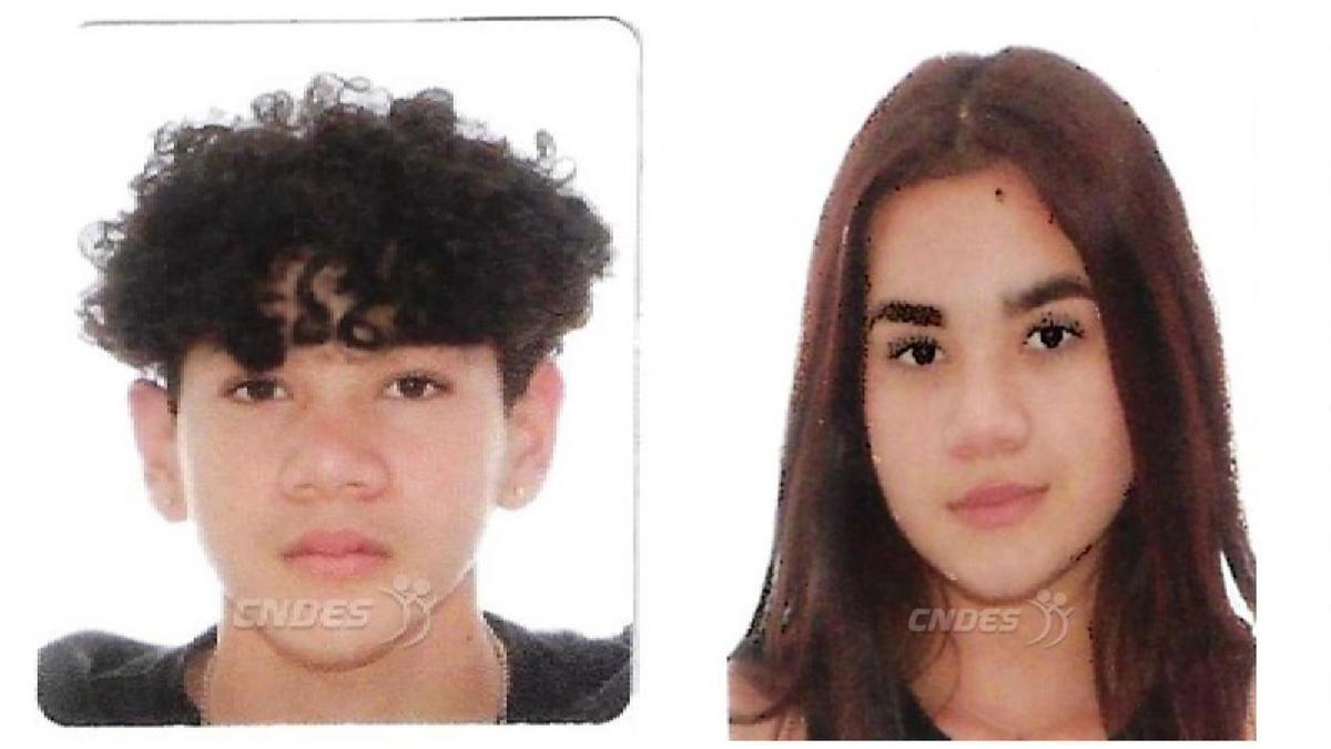 Los hermanos localizados en Adeje, Anderson y Karol Arroyave Castaño.