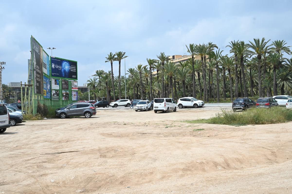 Una vista de la zona, situada frente al Hospital General.