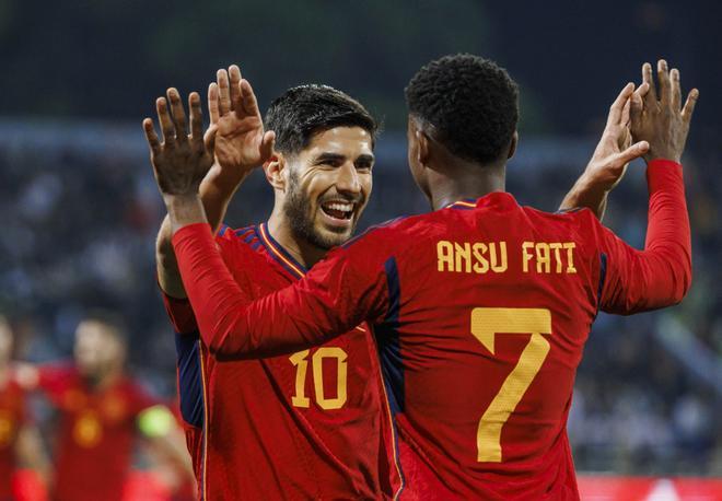 0-1. Ansu Fati premia con un gol la superioridad de España en primera parte