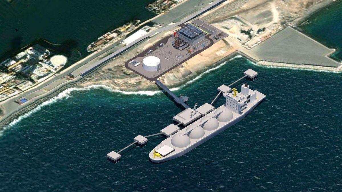 Recreación de la planta que pretendía construir Totisa Holdings en el Puerto de Las Palmas