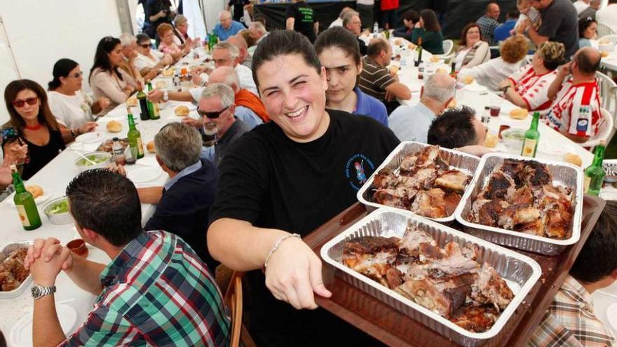 La corderada celebrada ayer en Castiello de Bernueces.