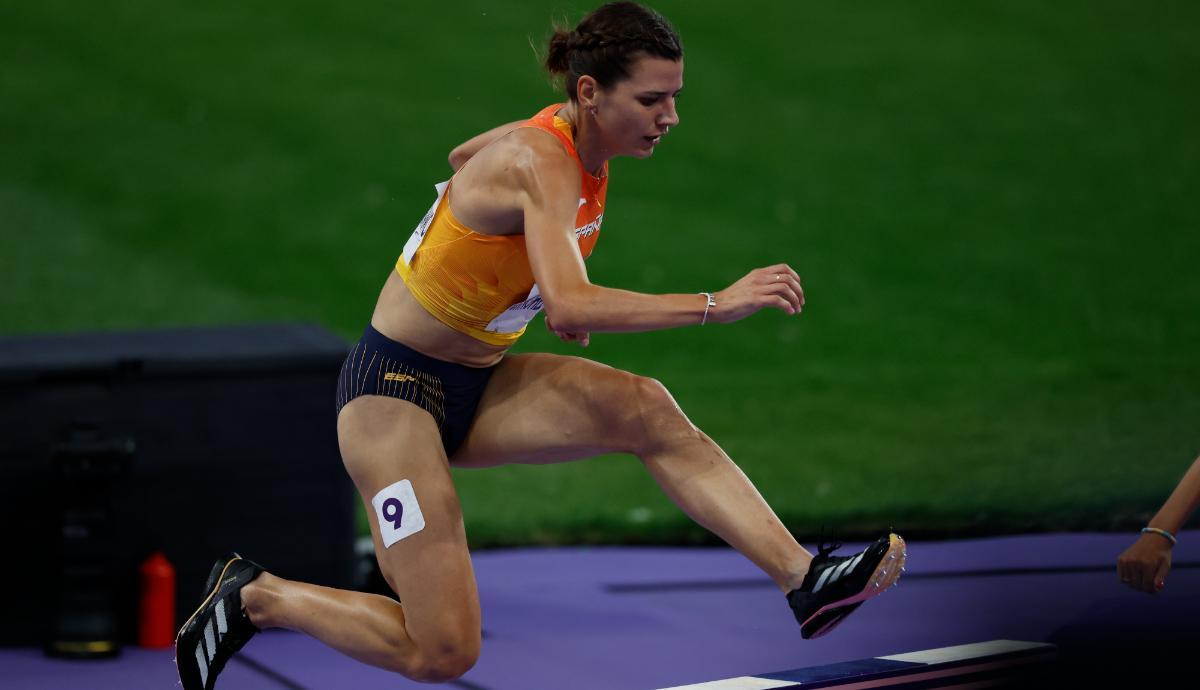 Irene Sánchez-Escribano, en la final de 3.000 metros obstáculos