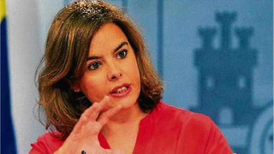 La vicepresidenta del Govern espanyol, Soraya Sáenz de Santamaría.