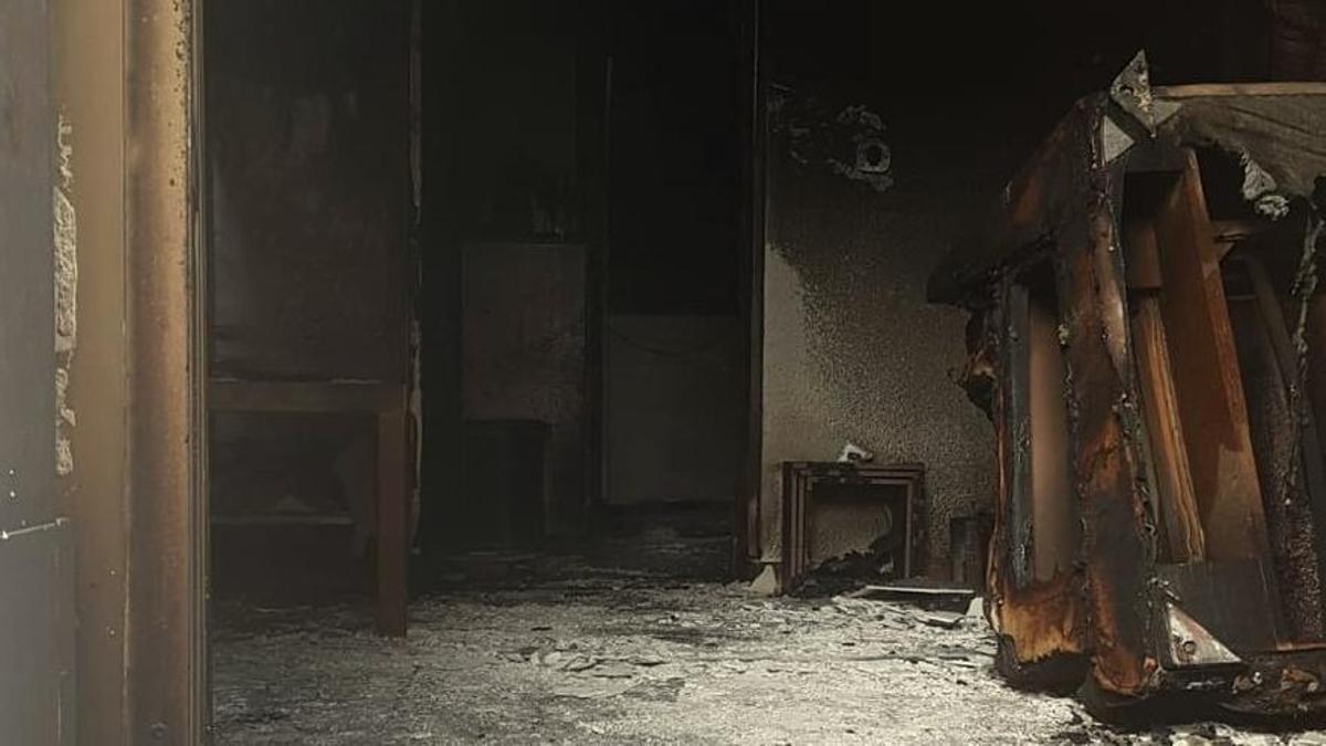 L'interior de la casa cremada a Blanes