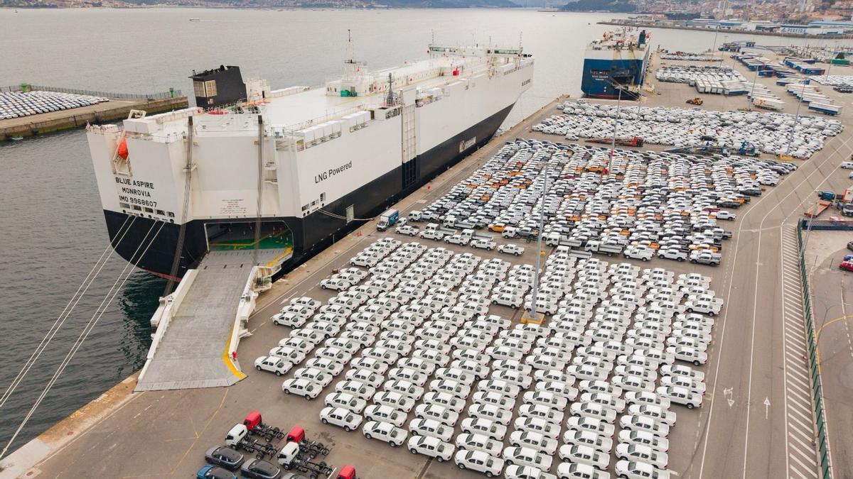 Vista aérea de la terminal de vehículos de Bouzas, donde ocurrieron los hechos.