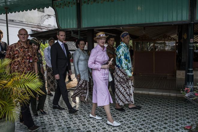 La reina Margarita de Dinamarca, durante su visita a Indonesia en 2015