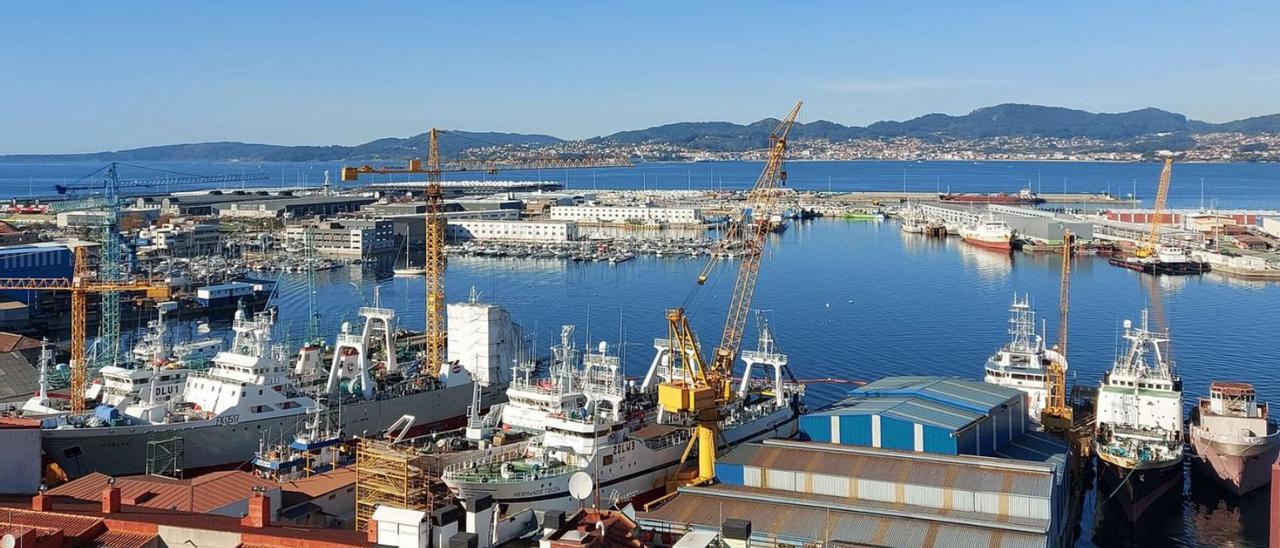 Vista aérea de las instalaciones de Cardama Shipyard la semana pasada.