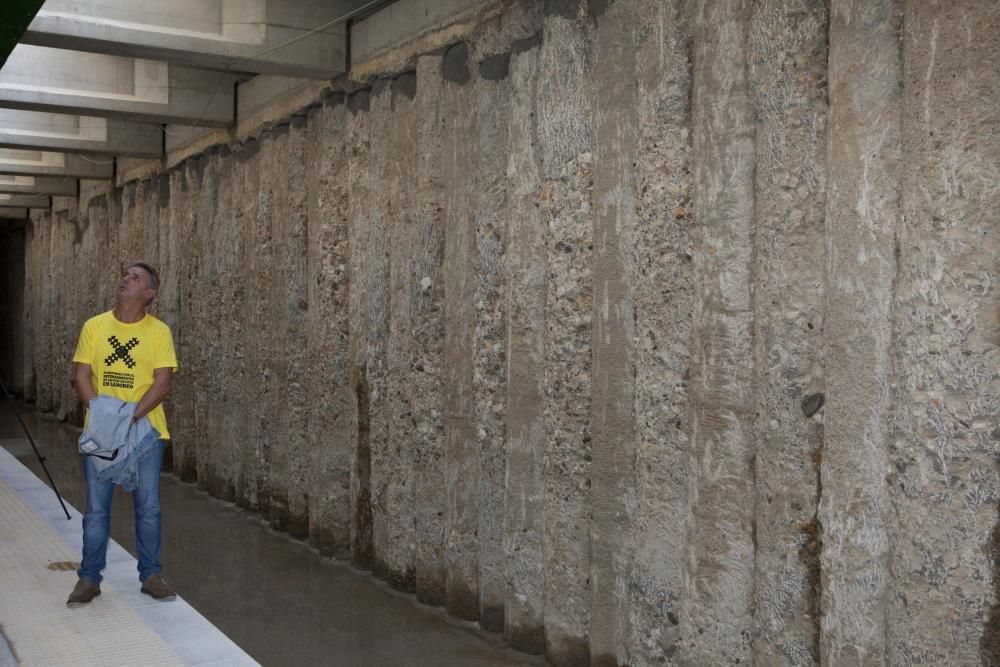 Visita del presidente del Adif a las obras del soterramiento de Feve en Langreo