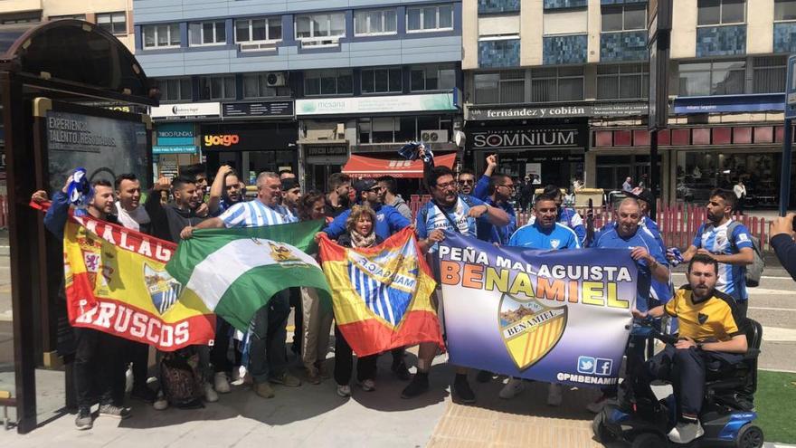 Los aficionados, en las calles de A Coruña.