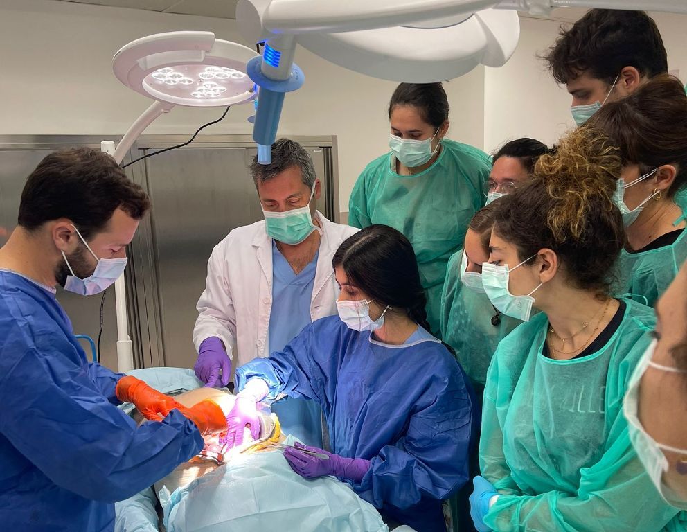 Simulación en el laboratorio de anatomía de la Facultad de Medicina de la UVic-UCC