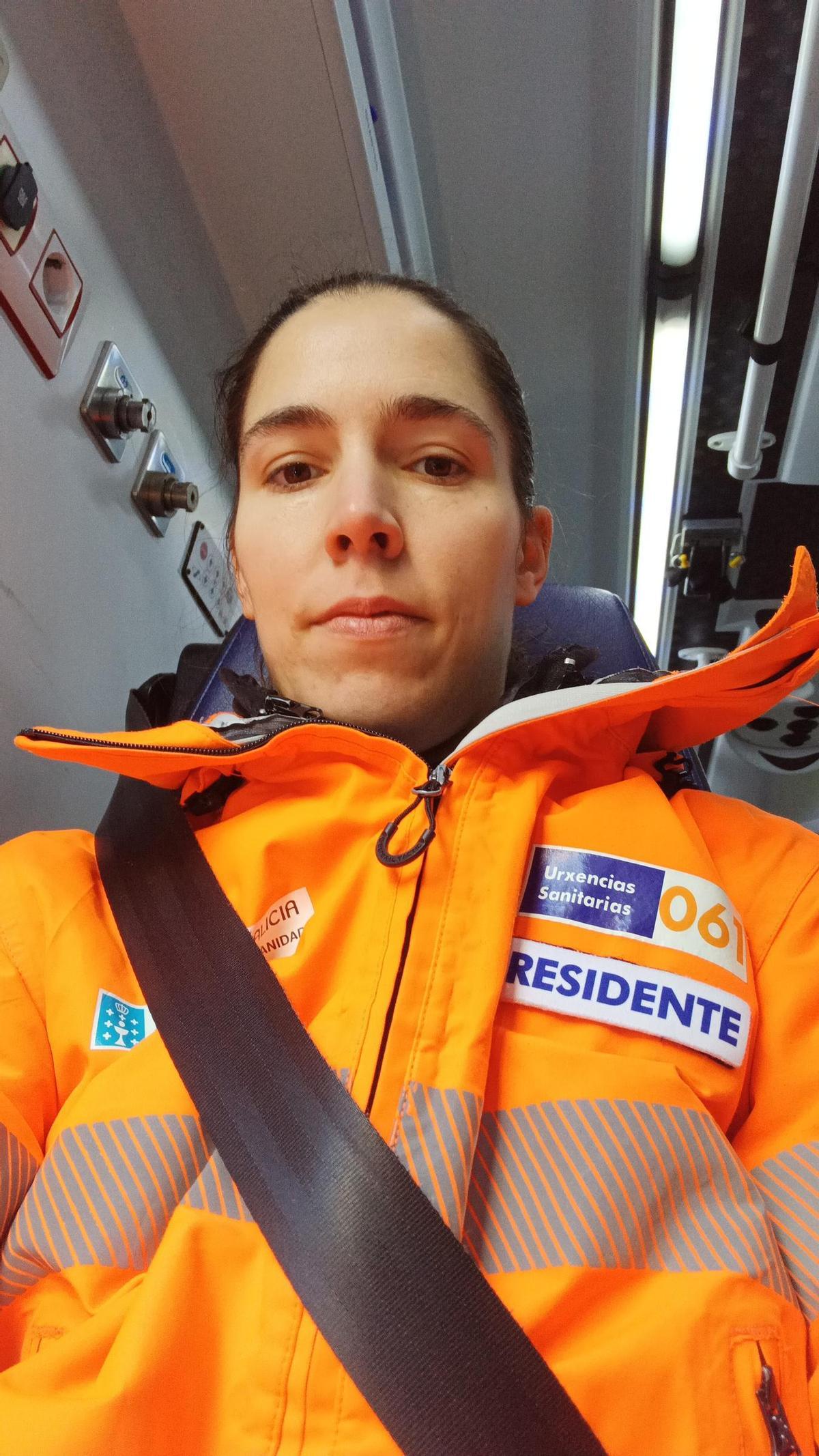 La autora del trabajo, Marina Feijoo, durante su etapa como residente.