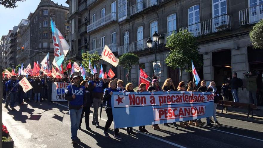 Imagen de la manifestación de Pescanova en Vigo // FARO