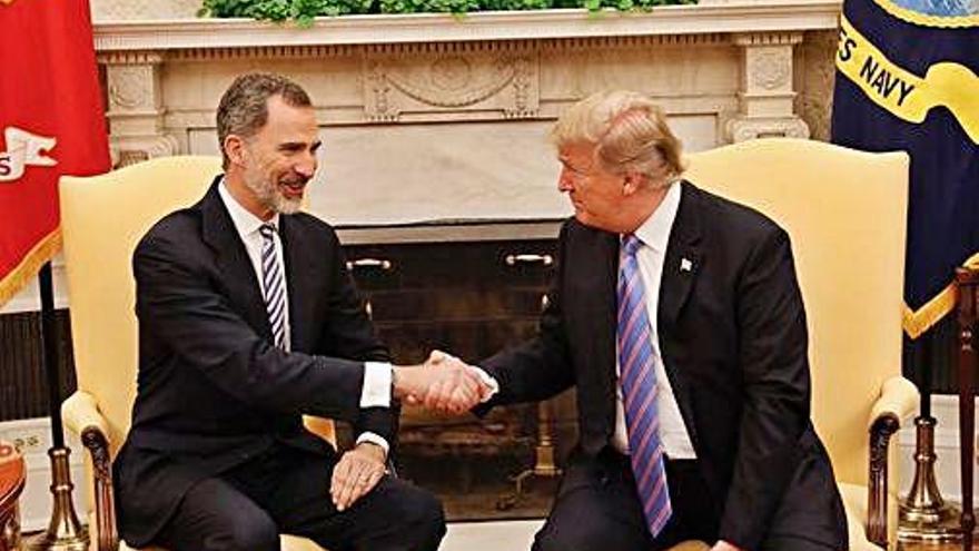 Trump i Felip VI, durant la seva reunió a la Casa Blanca del juny de 2018.