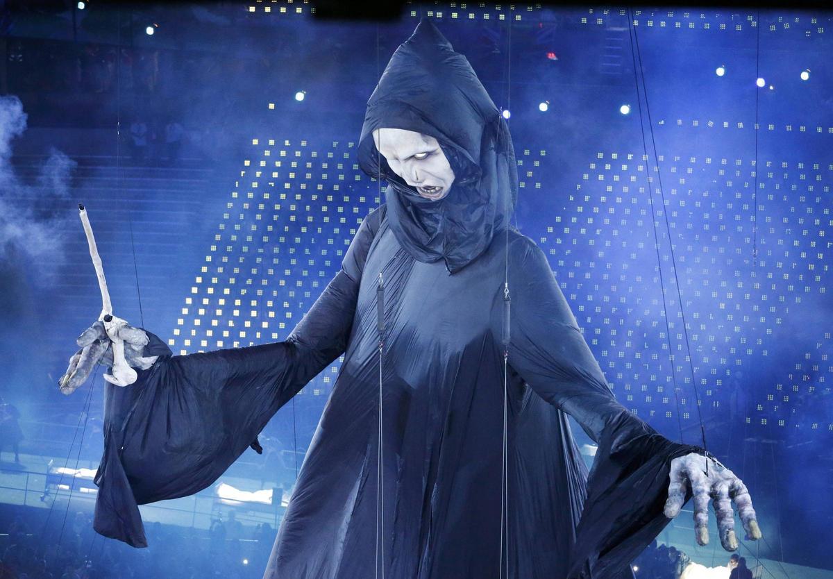 Una figura de Voldemort en la ceremonia de inauguración de los JJOO de Londres 2012.