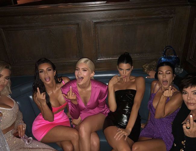 Las Kardashian-Jenner en el 21 cumpleaños de Kylie Jenner