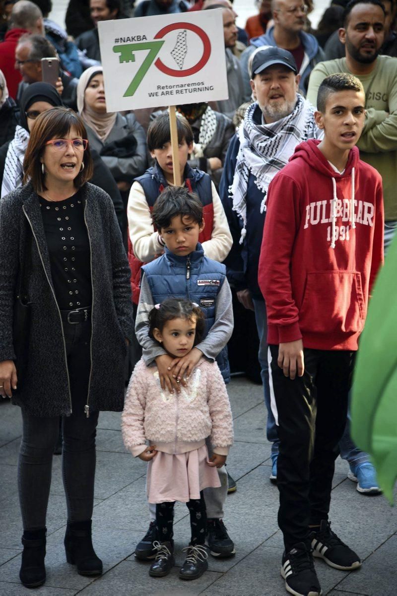 Numerosa manifestación de apoyo a la causa palestina