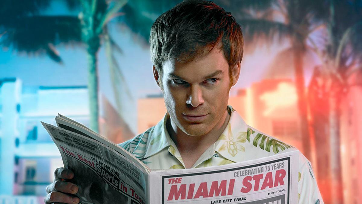 El actor Michael C Hall, en la serie «Dexter».