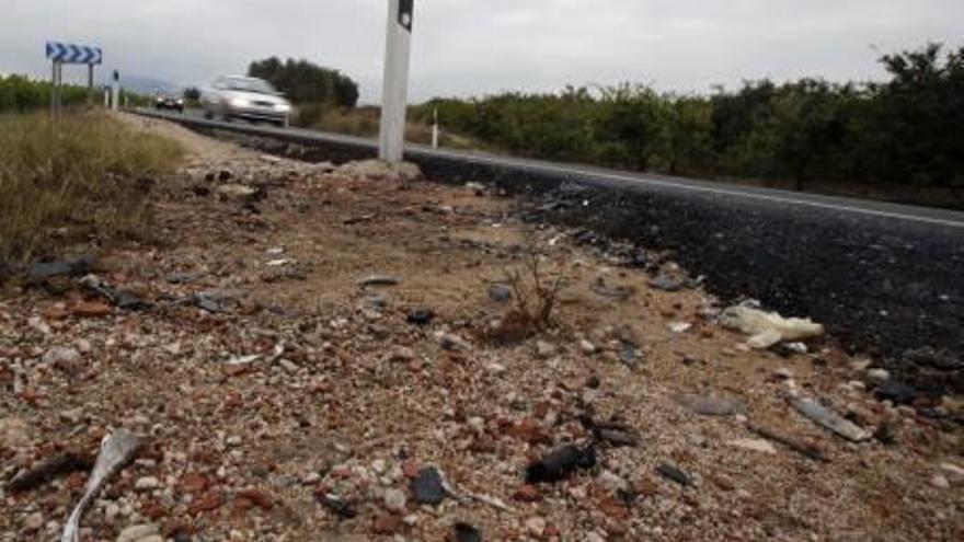 Punto de la CV-525 en el que tuvo lugar el accidente.