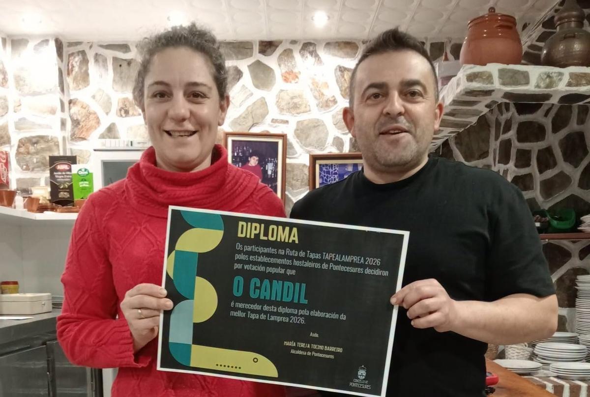 Los ganadores del Tapea Lamprea de Pontecesures.