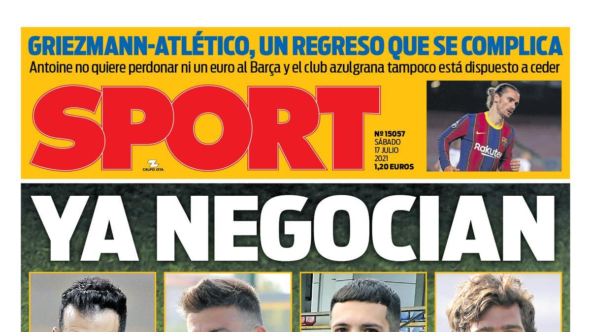 La portada de SPORT