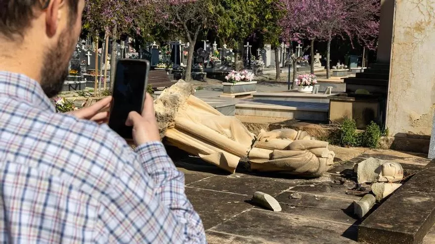Desperfectos en el cementerio de Alicante tras el paso de los últimos temporales