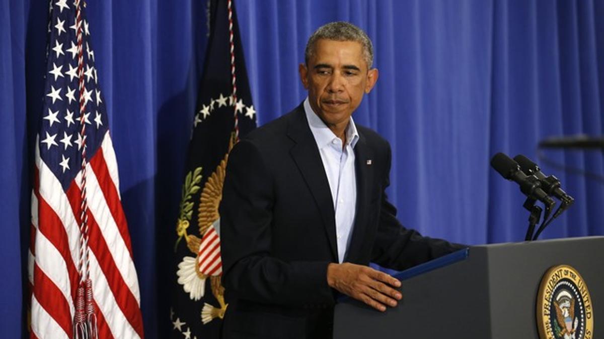 El presidente de Estados Unidos, Barack Obama, durante su intervención este miércoles.