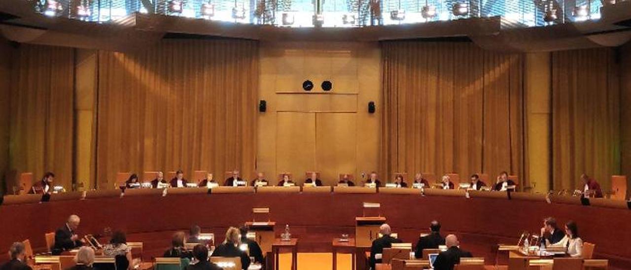 Reunión de la corte del Tribunal de Justicia de la Unión Europea.