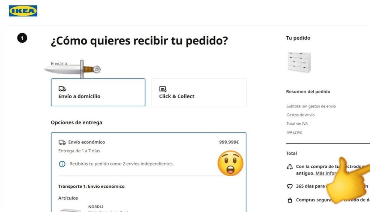 Un envío de Ikea se vuelve viral por su elevado coste