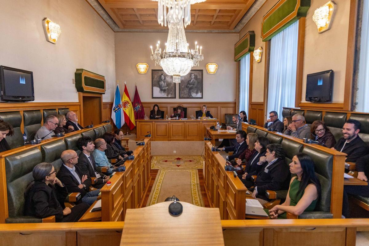 Imaxe do debate plenario celebrado este xoves no Pazo de Raxoi