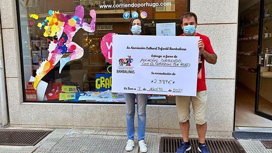 Bambalinas hace entrega de un total de 4.778 euros a las asociaciones Corriendo por el Corazón de Hugo y Autismo Zamora