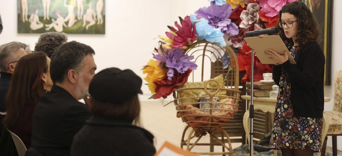 Lectura de textos na Fundación Manuel Moldes de Pontevedra.