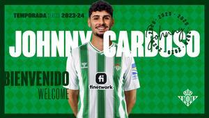 Johnny Cardoso, presentado con el Real Betis